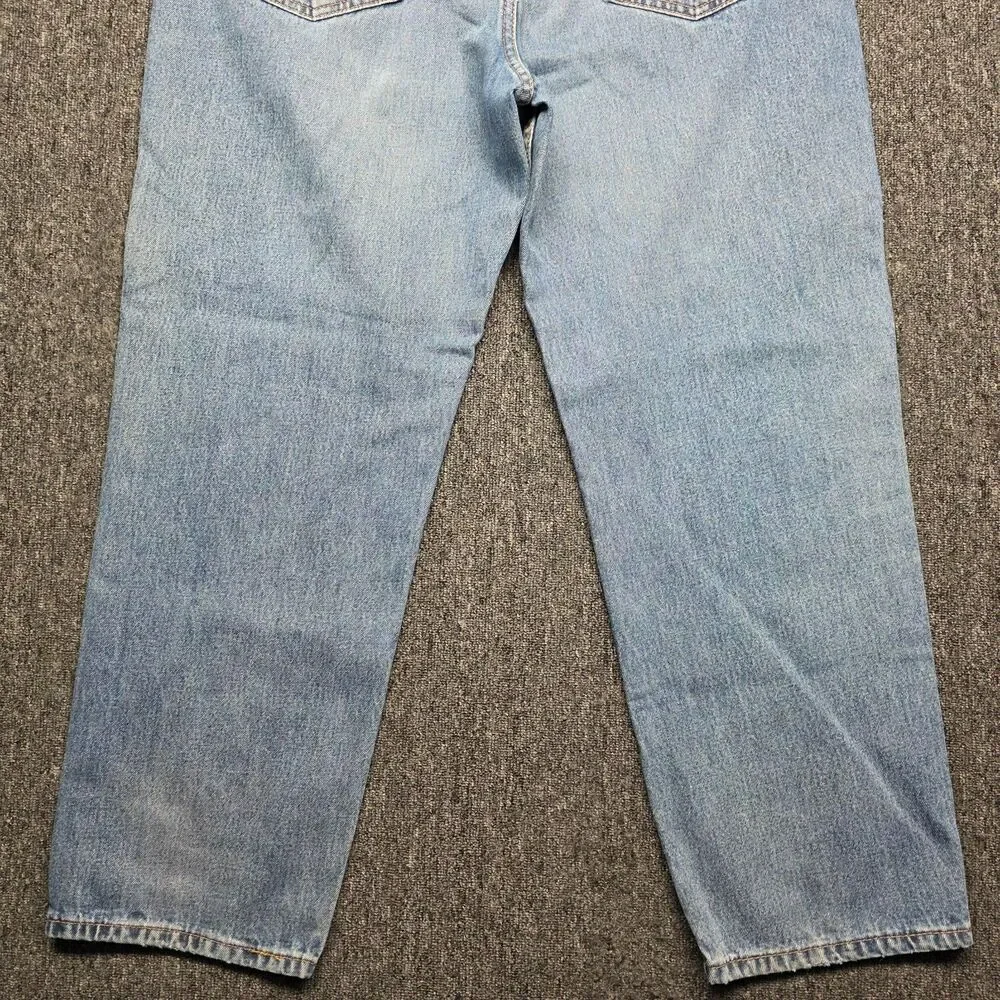 Levis 550 Jeans Mens 38x30 Relaxed Fit Tapered Leg Blue Denim Distressed Work